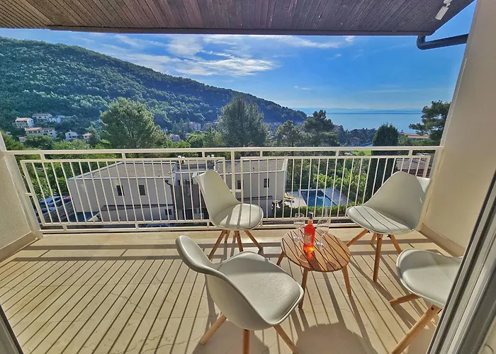 Penthouse Apartment Draga Sky In Moscenicka Draga With Free Parking, One Balcony And One Terrace
