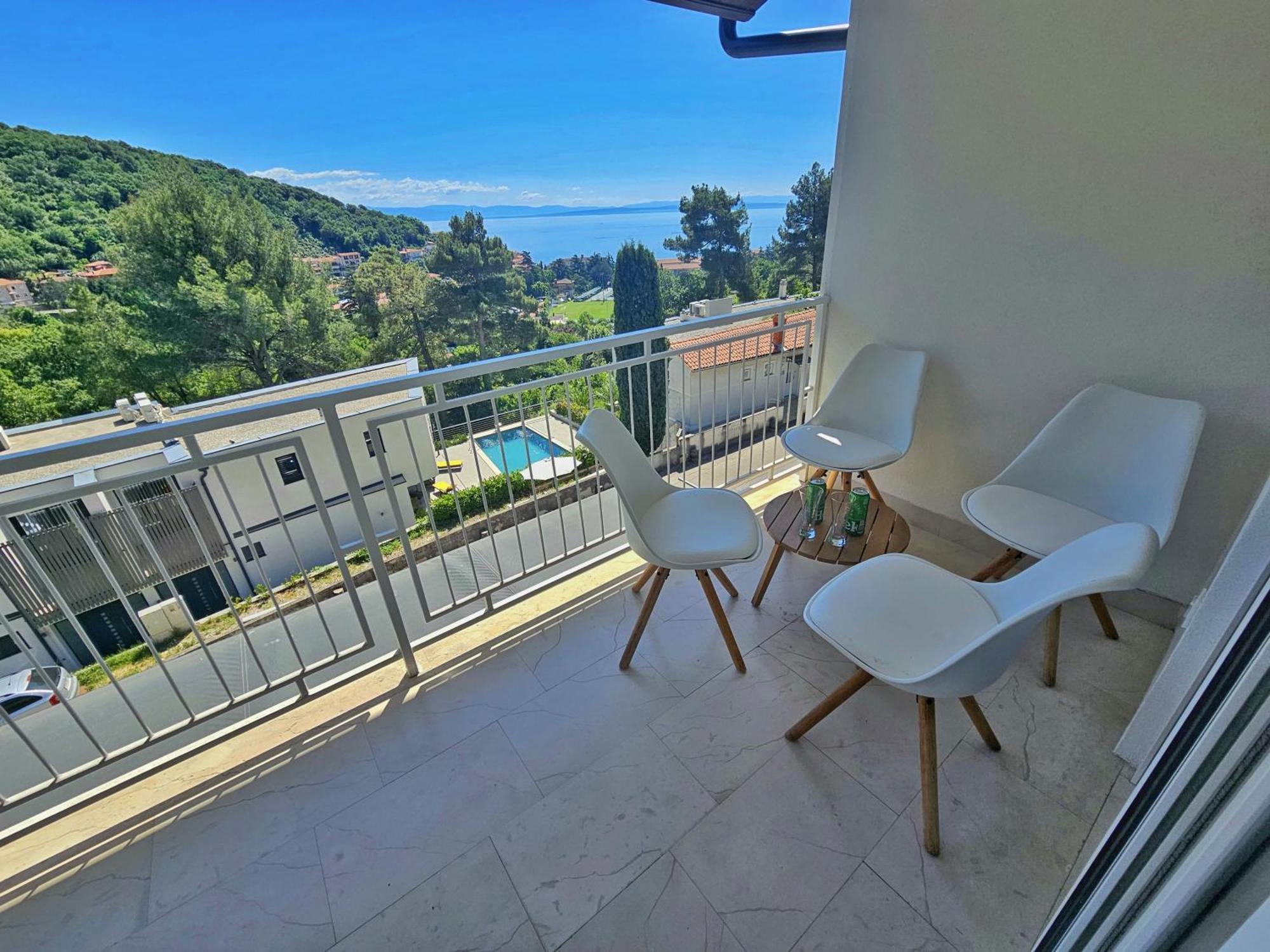 Penthouse Draga Sky In With Free Parking, One Balcony And One Terrace Lägenhet *